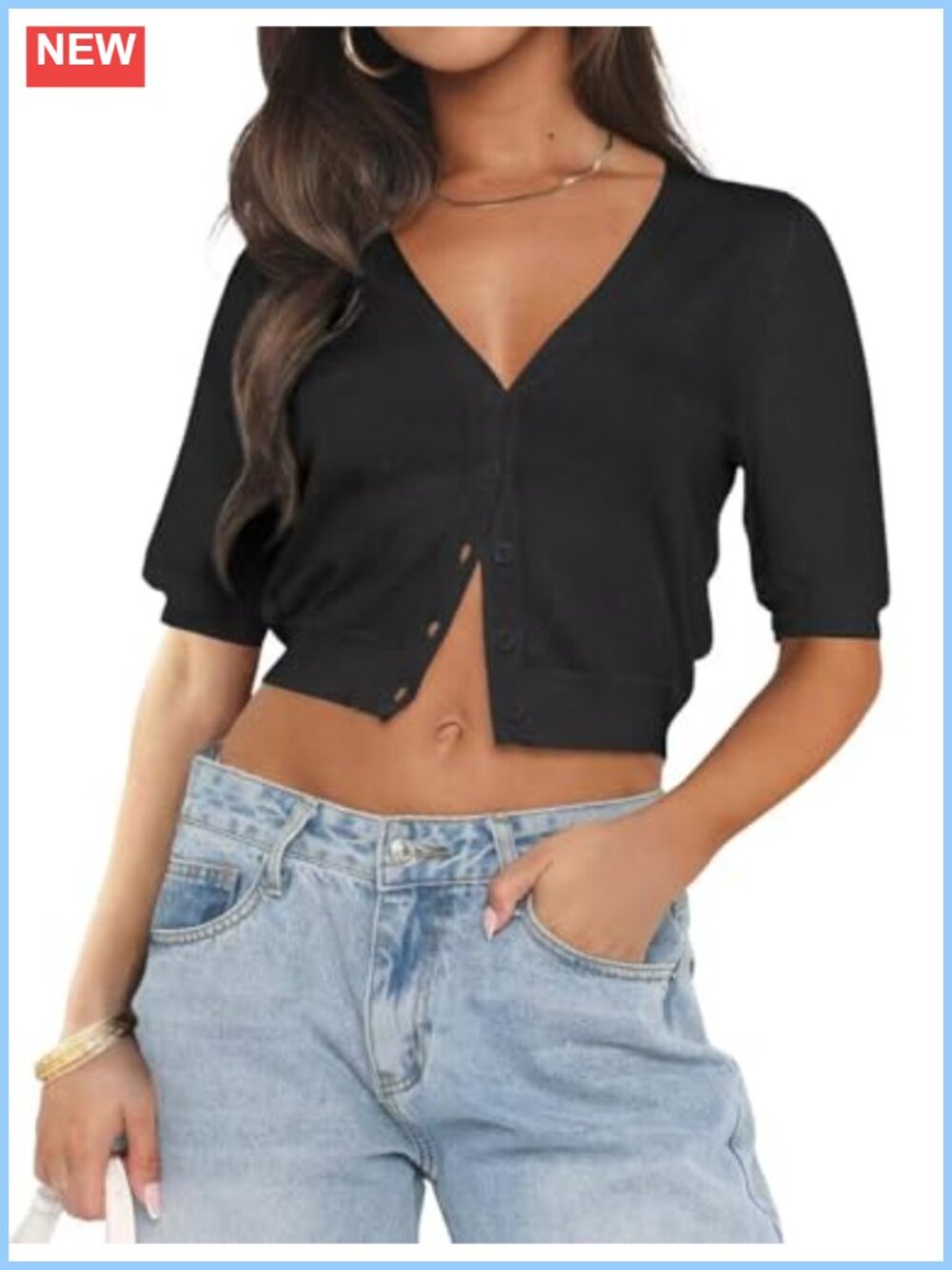 Lightweight Knit Cropped Cardigan Short Sleeve Open Front Shrug